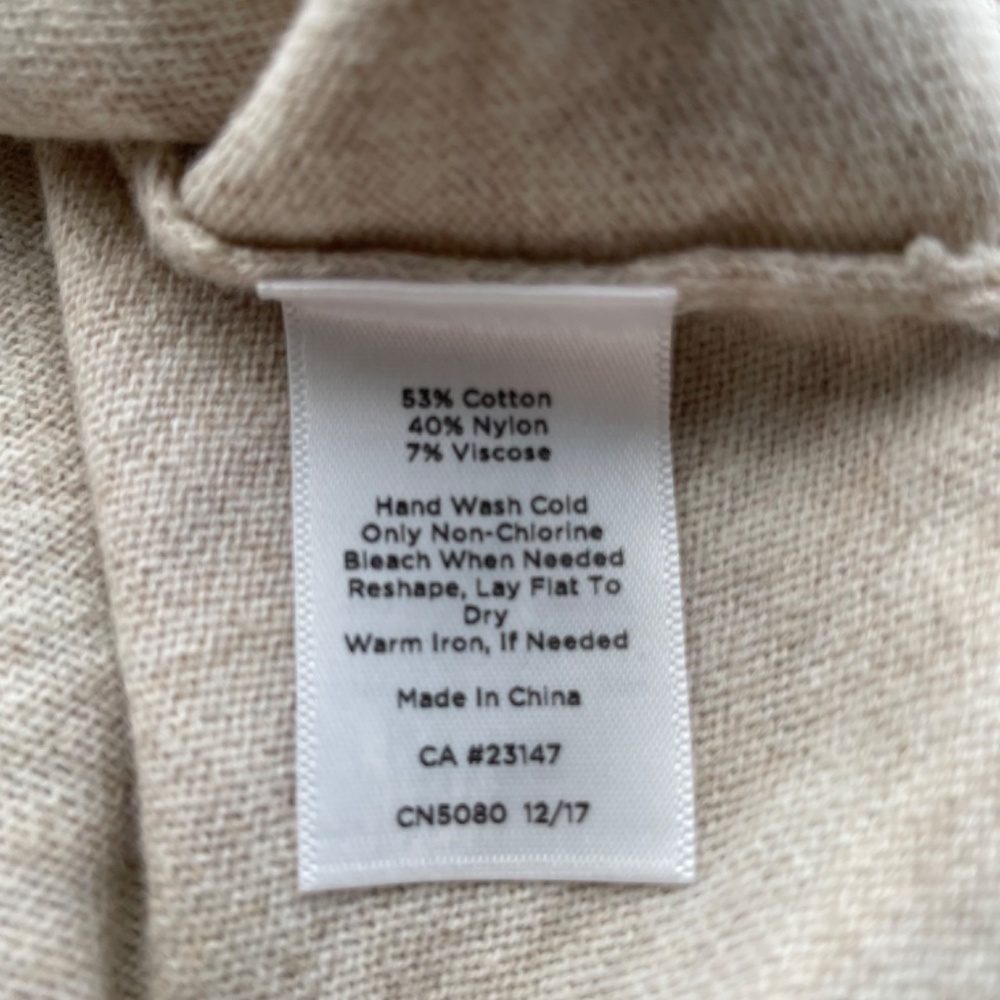 Talbots Lightweight Knit Novelty Sweater Starfish Tan Size Medium - Picture 5 of 6